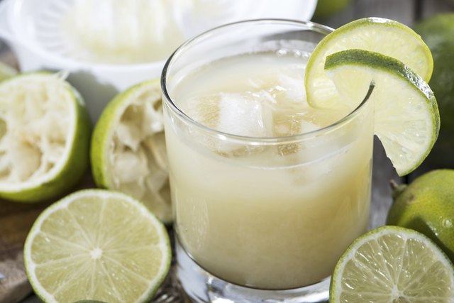 Glass filled with Lime Juice