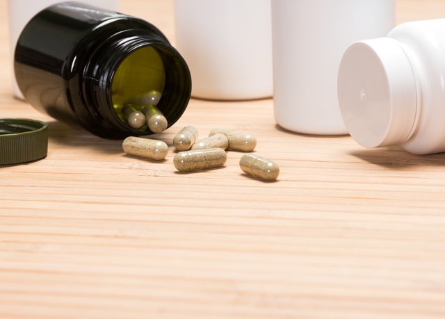 Scattered capsules with plastic jars