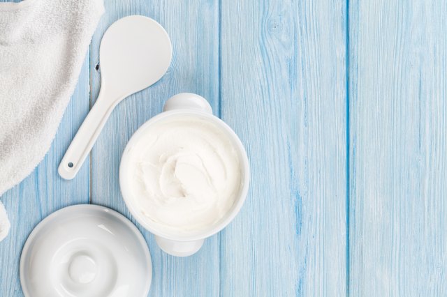 Sour cream in a bowl