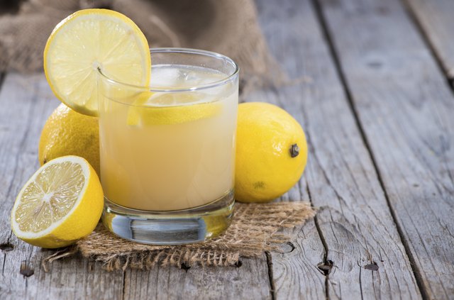 Glass with Lemon Juice