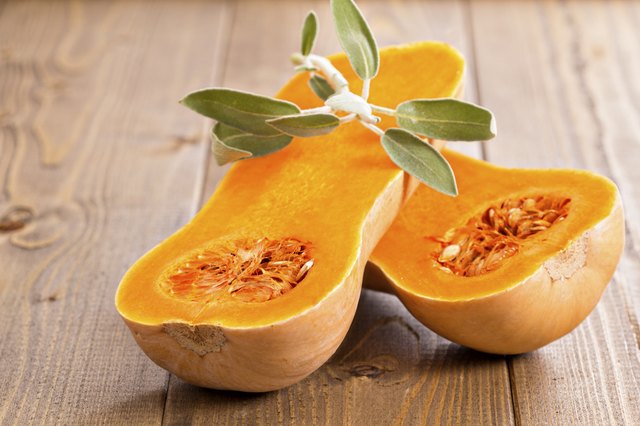 Butternut squash with sage leaves