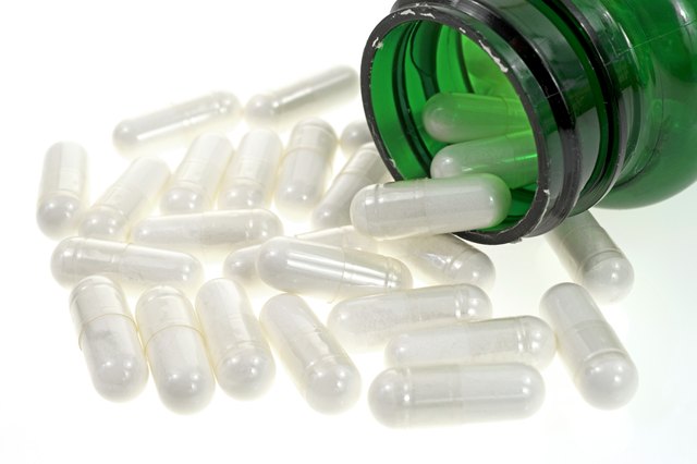 Close view of acidophilus and bottle