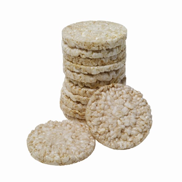 Close up of a stack of rice cakes