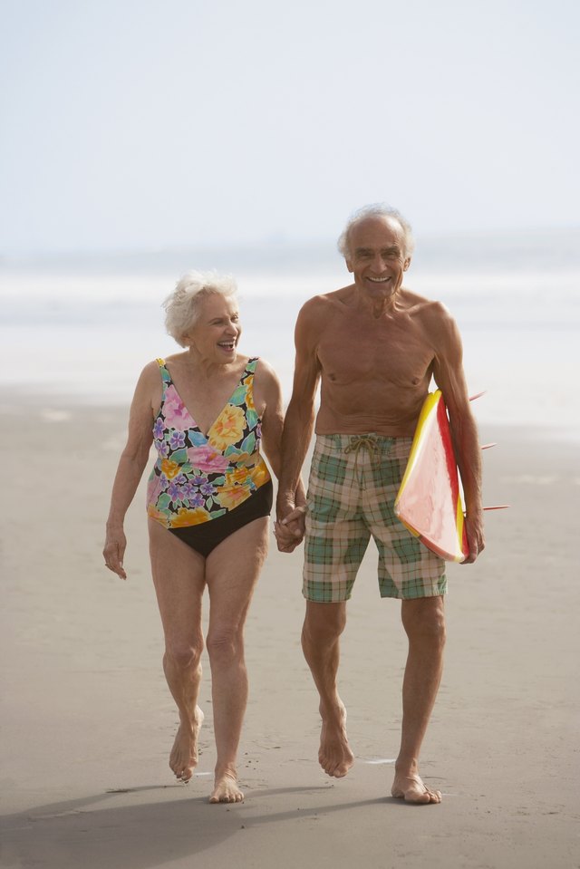 Senior couple at the beach
