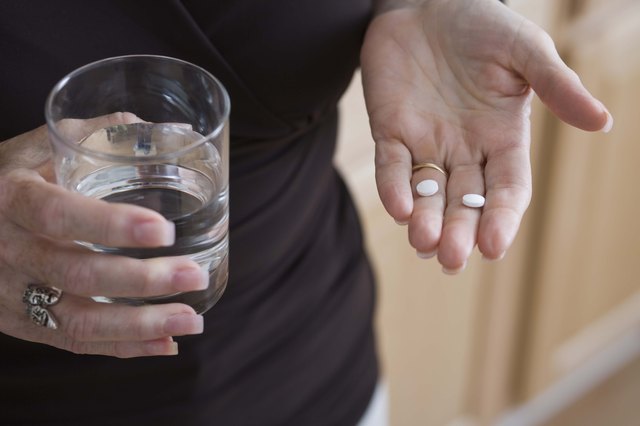 Woman with pills