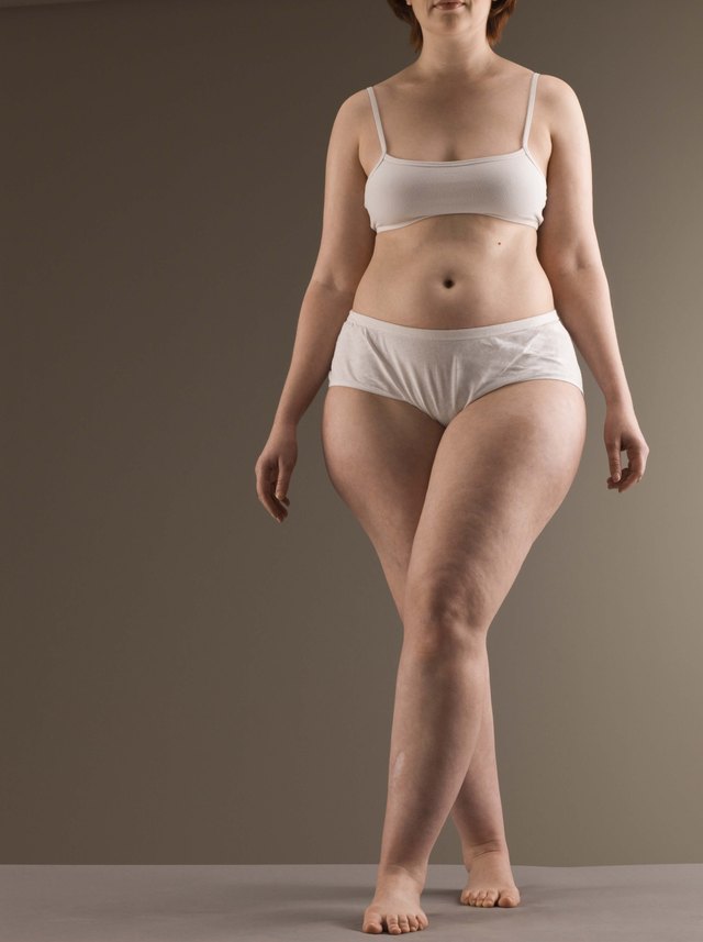 Curvaceous woman wearing underwear
