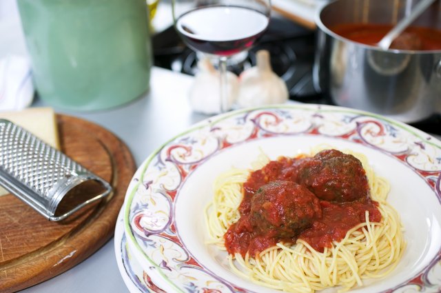 Spaghetti with meatballs