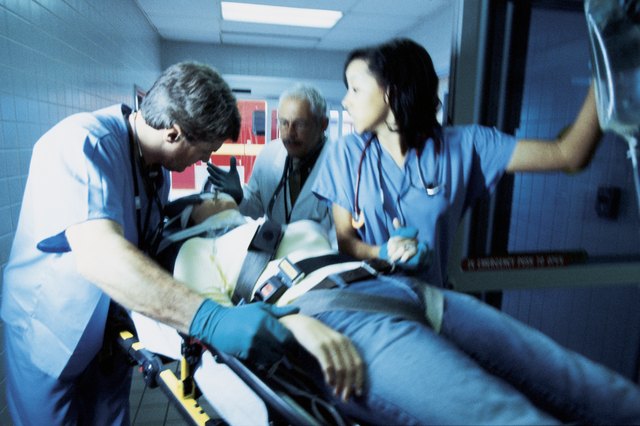 Medical team with patient