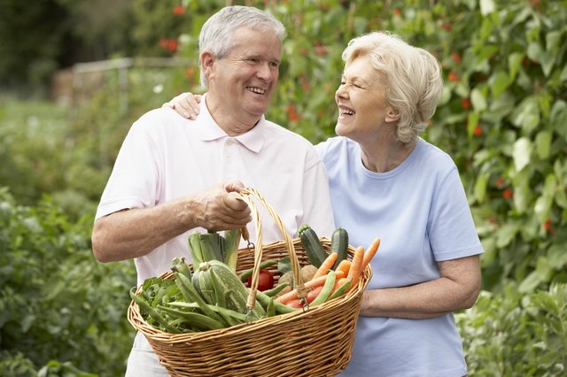 Couple gardening