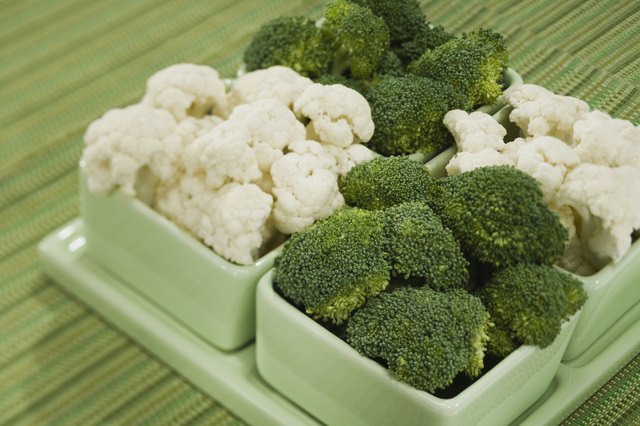 Broccoli and cauliflower