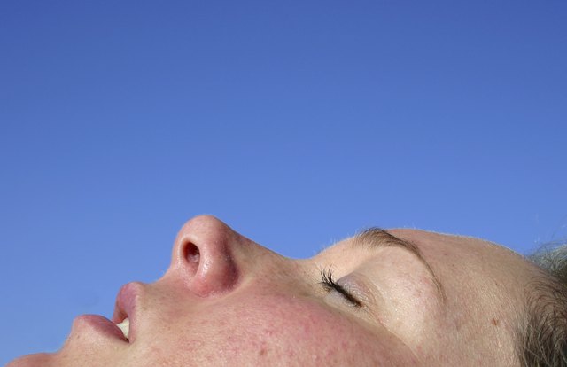 Sunbathing Face Blue Sky