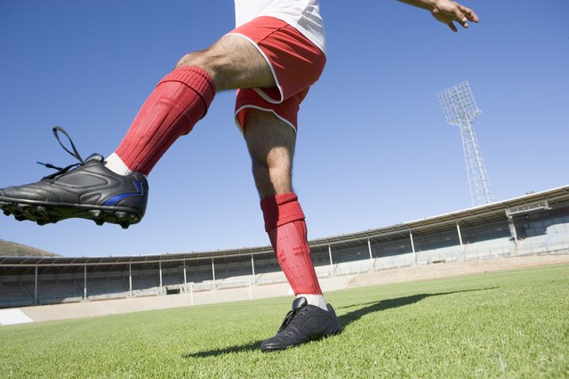 Man wearing cleats