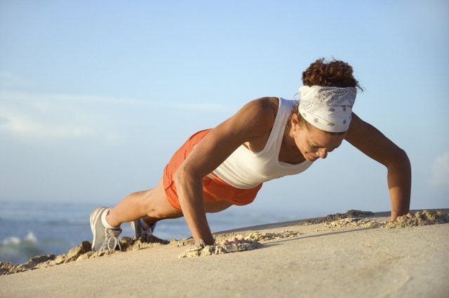 Woman doing pushups