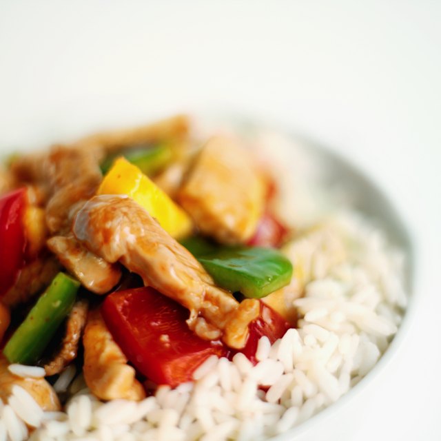 Close-up dish of Chinese food