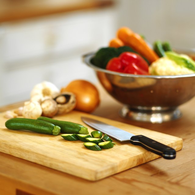food items and ingredients on a kitchen counter