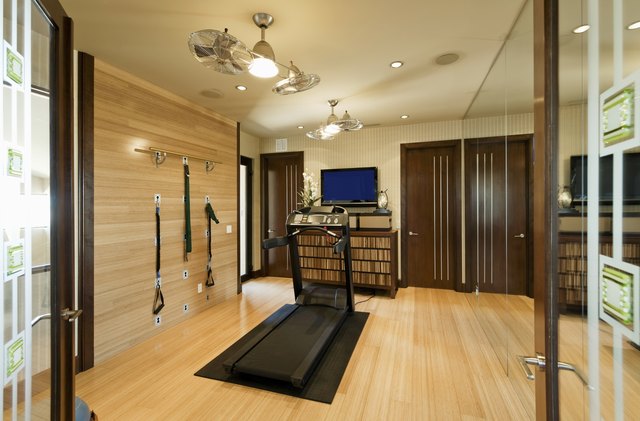 Treadmill And Resistance Band In Gym