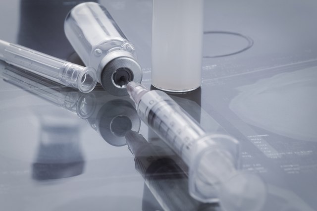Glass Medicine Vials with botox, hualuronic, collagen or flu Syringe