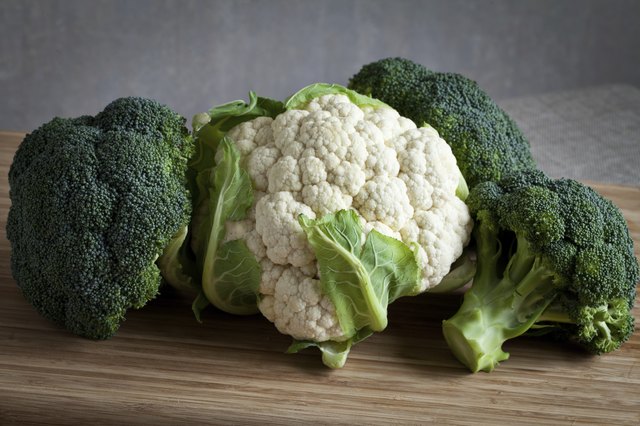 Broccoli and cauliflower