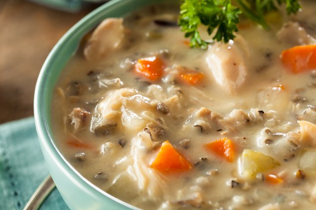 Homemade Wild Rice and Chicken Soup