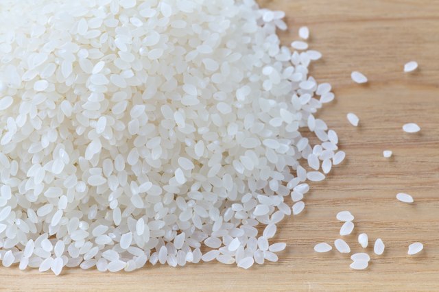 Asian white rice or uncooked white rice