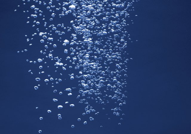 small water bubbles blue