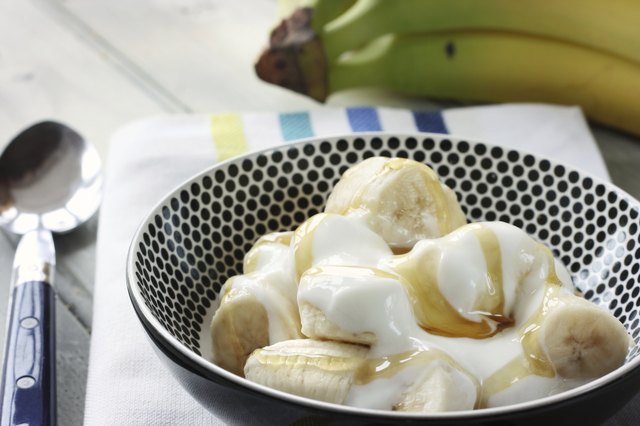 "banana, yoghurt and honey"