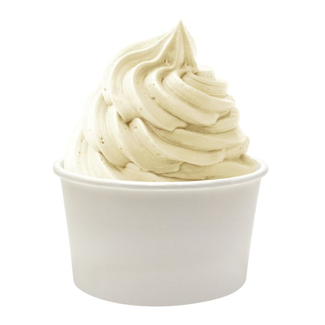 Vanilla ice cream in paper cup