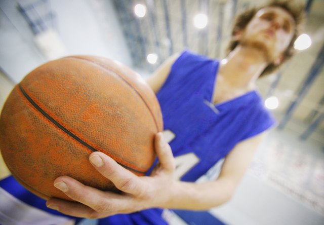 Closeup of a basketball