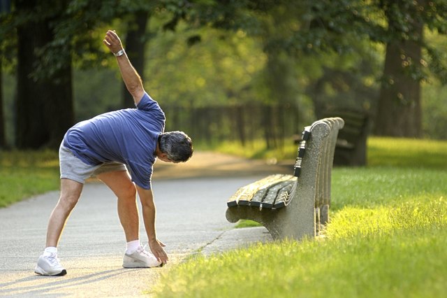 Man stretching