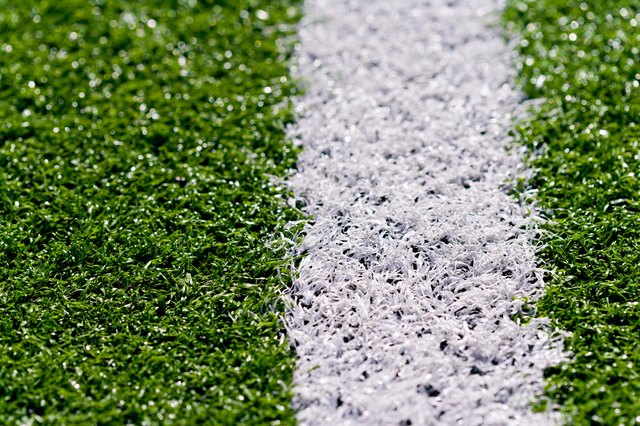 Chalk line in grass