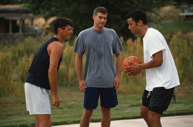 Friends Playing Basketball