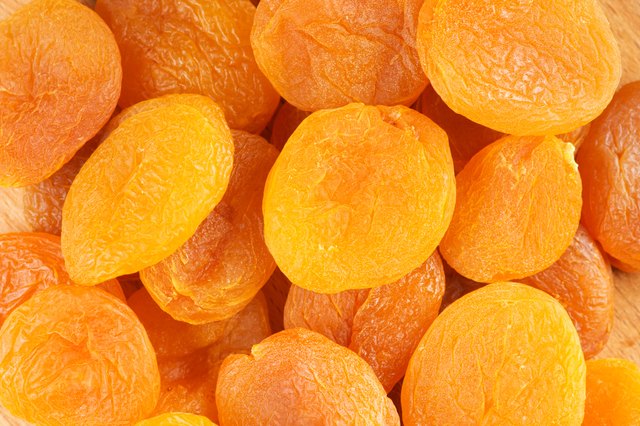 Dried apricots background