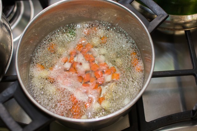 Vegetables in a pot