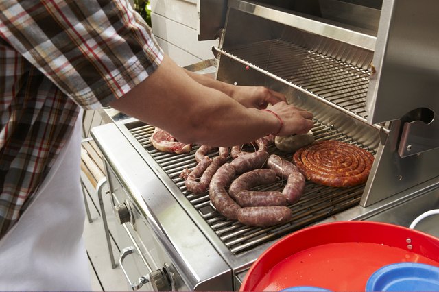 Backyard barbecue grill closeup