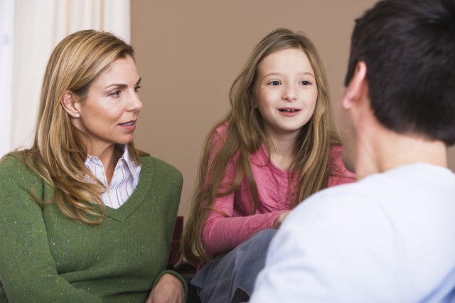 Family talking together