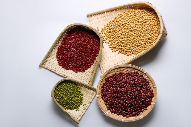 Red bean,green bean,kidney bean and soybean