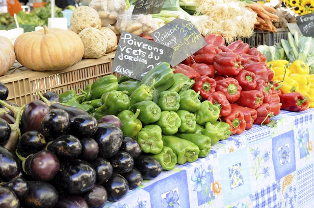 Vegetables in farmer's market of France