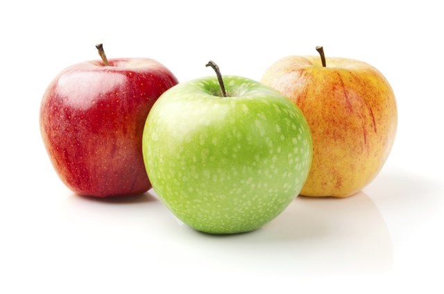Green, Yellow and Red Apples