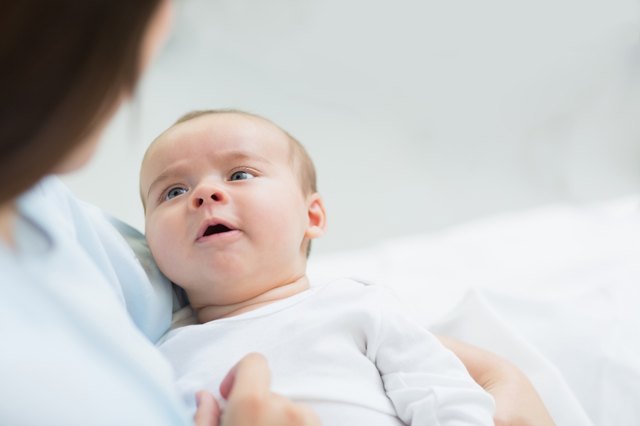 Woman holding a baby