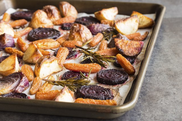 Rosemary roasted root vegetables