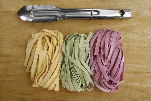 colorful pasta fettuccine