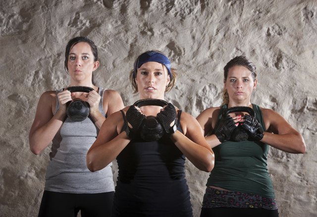 Friends Doing Boot Camp Style Workout