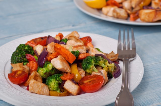 Chicken with grilled vegetables