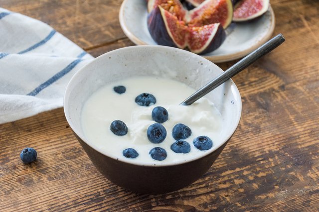 Healthy breakfast with yogurt and berries