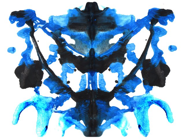 Abstract symmetric painting. Rorschach test