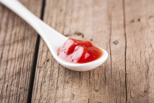 ketchup on table