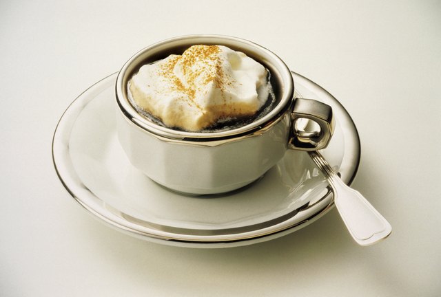 Caff? con panna ('long' espresso with cream topping, Rome)