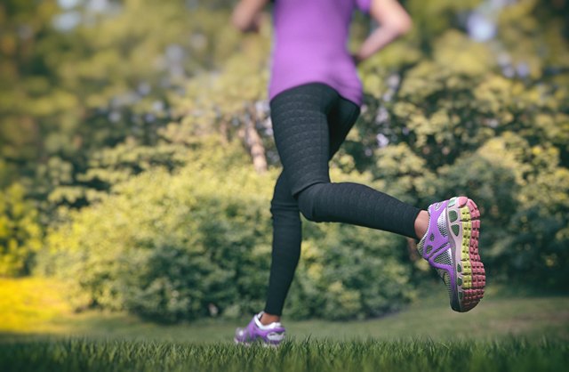 runnng in the park