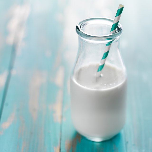 milk in retro glass