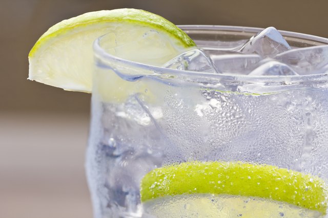 Cold Drink with Lime Slices
